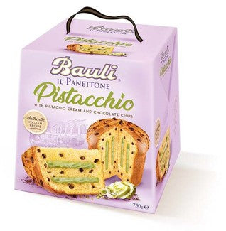 Wholesale Bauli Pistachio & Choco Chip Panettone 26.4 OZ-16ct Case Bulk