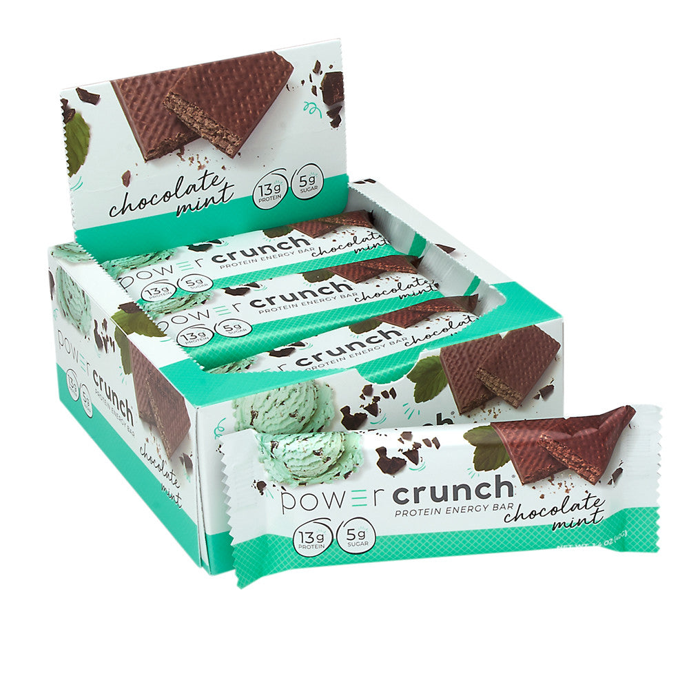 Wholesale Power Crunch Chocolate Mint Bar 1.4 Oz- Bulk