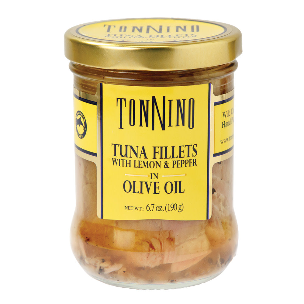 Wholesale Tonnino Tuna Fillets With Lemon And Pepper In Olive Oil 6.7 Oz Jar-6ct Case Bulk