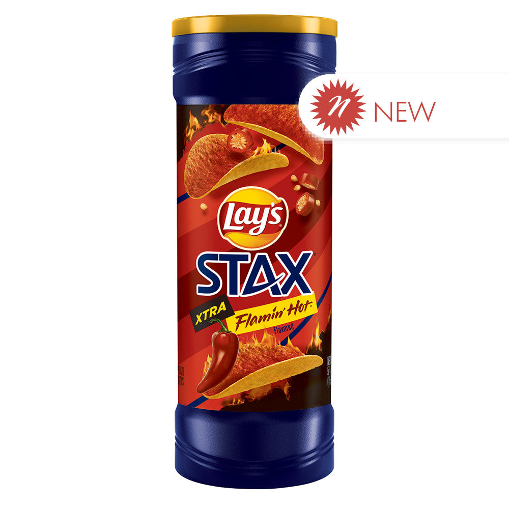 Wholesale Lay'S - Stax Canister - Extra Flamin' Hot - 5.5Oz-11ct Case Bulk