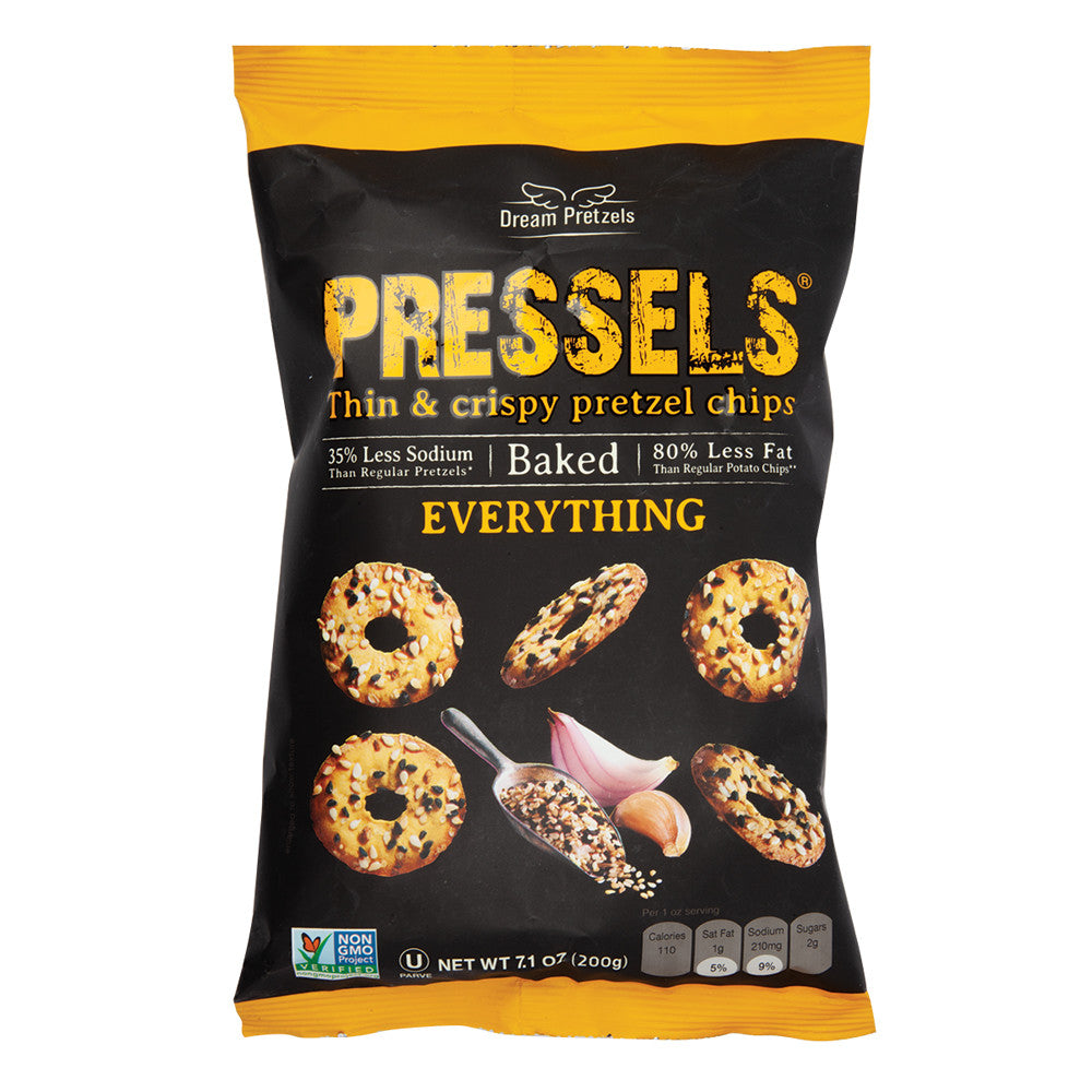 Wholesale Pressels Pretzel Chips Everything 7.1 Oz Bag-12ct Case Bulk