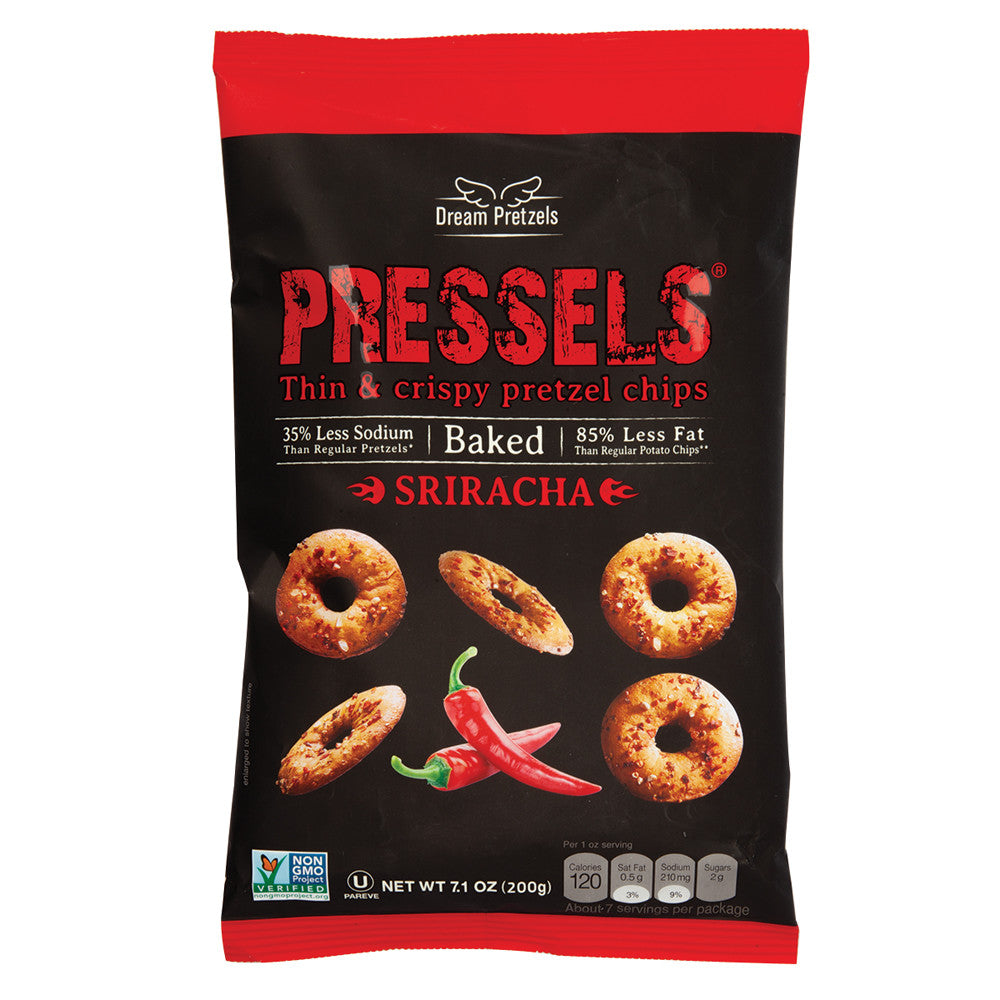 Wholesale Pressels Pretzel Chips Sriracha 7.1 Oz Bag- Bulk