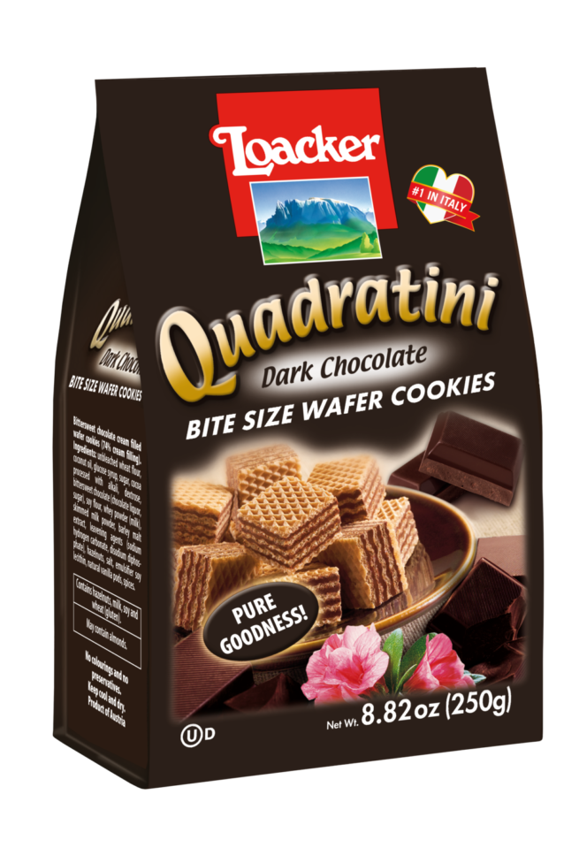 Wholesale Loacker Dark Chocolate Wafers 7.76 OZ-6ct Case Bulk