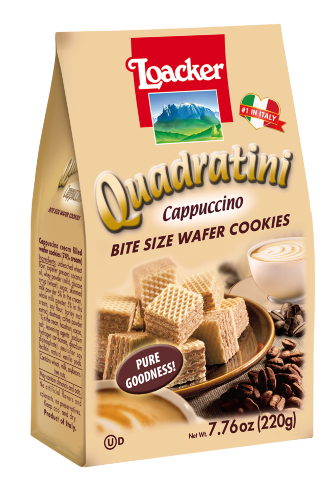 Wholesale Loacker Cappuccino Wafers 7.76 OZ-6ct Case Bulk