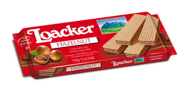 Wholesale Loacker Hazelnut Wafers 6.2 OZ-18ct Case Bulk