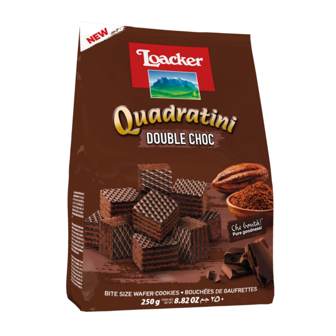 Wholesale Loacker Double Chocolate Wafers 8.82 OZ-6ct Case Bulk