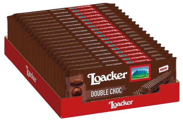 Wholesale Loacker Double Chocolate Wafers 6.2 OZ-18ct Case Bulk