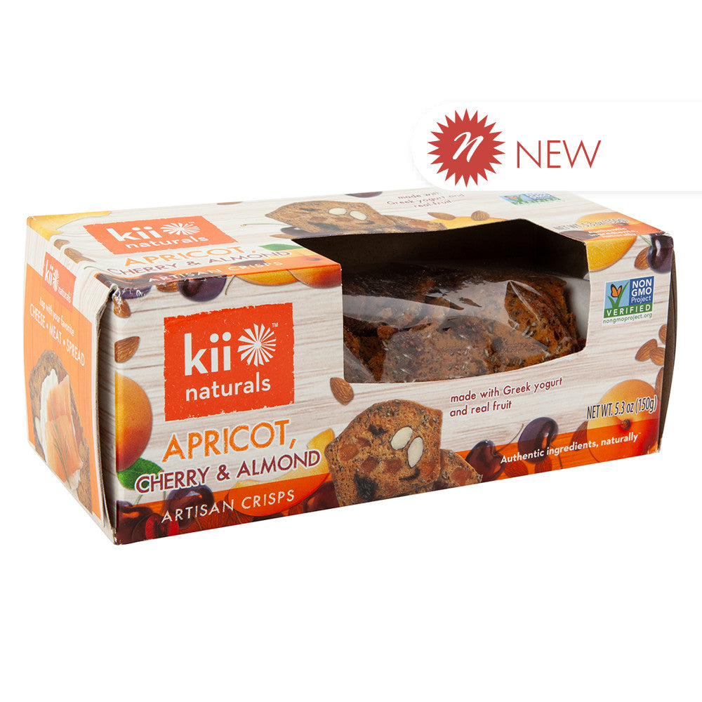 Wholesale Kii Naturals Crisps Apricot Cherry Almond 5.3 Oz Box- Bulk