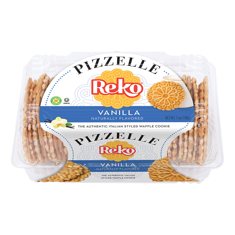Wholesale Reko Vanilla Pizzelle 7 Oz Clamshell- Bulk
