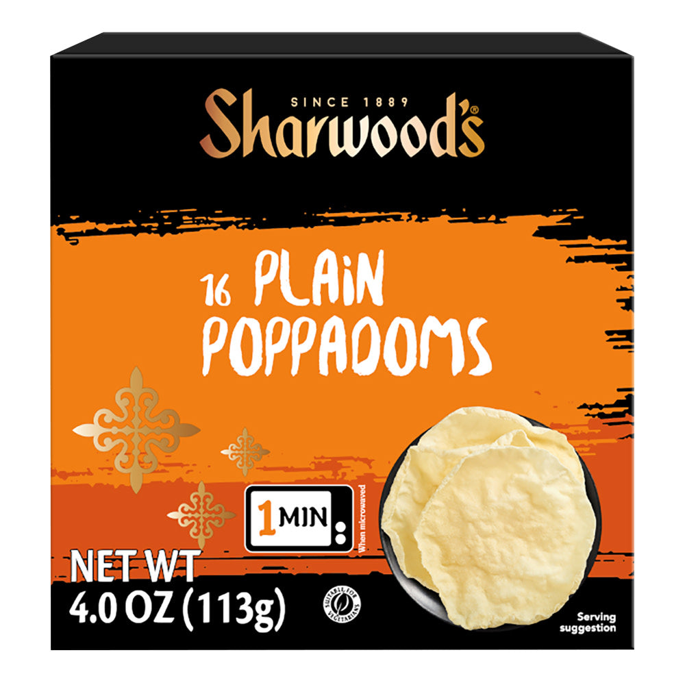 Wholesale Sharwood'S Plain Poppadoms 4 Oz Box-12ct Case Bulk