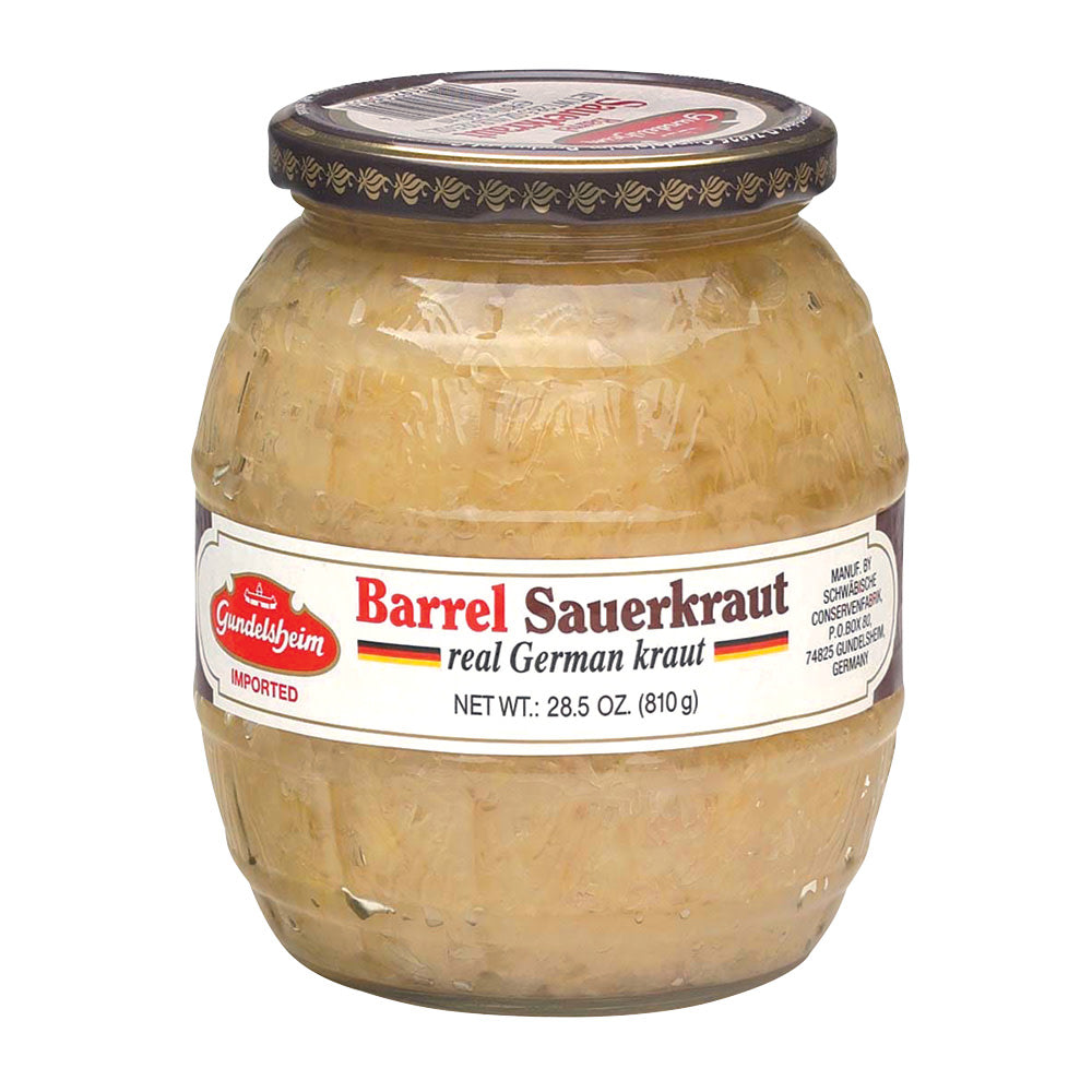 Wholesale Kuhne Barrel Sauerkraut 28.5 Oz Jar-6ct Case Bulk