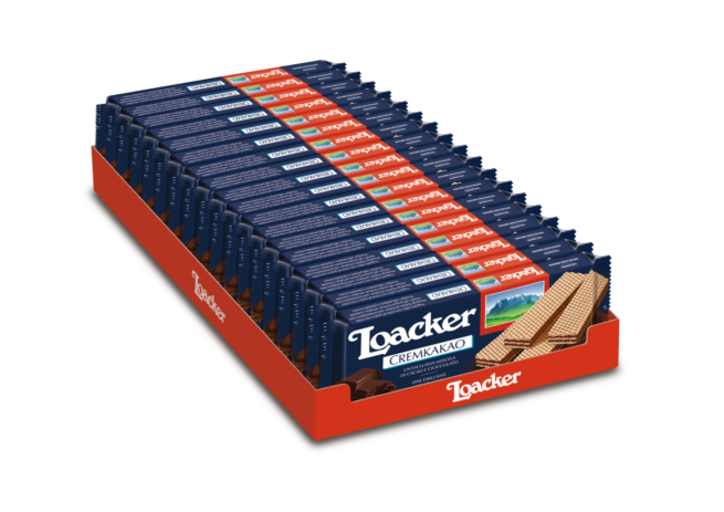 Wholesale Loacker Chocolate Snack Display Wafers 1.59 OZ-12ct Case Bulk