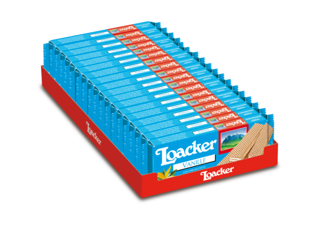 Loacker Vanilla Snack Display Wafers 1.59 OZ