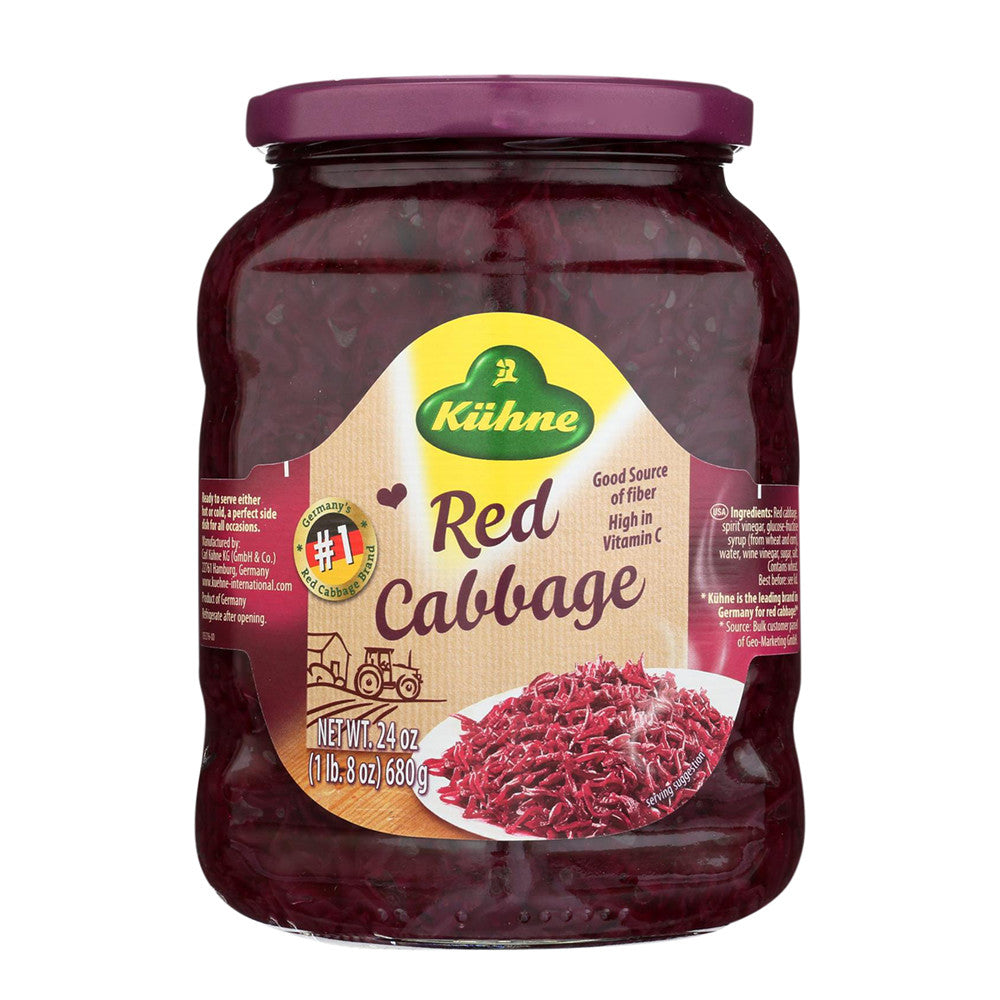 Wholesale Kuhne Red Cabbage 24 Oz Jar- Bulk