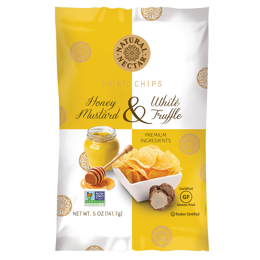 Wholesale Natural Nectar Potato Chips Honey Mustard & White Truffle 5 Oz Bag-9ct Case Bulk