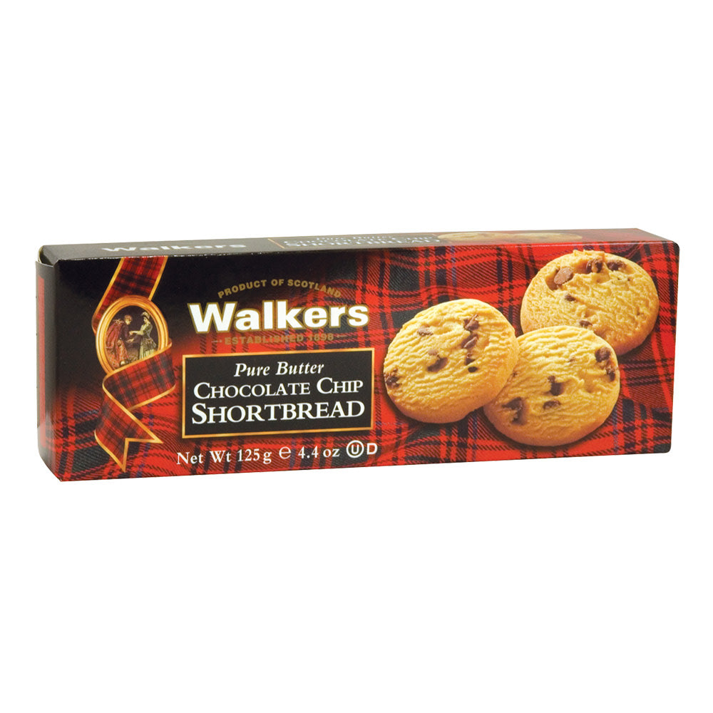 Wholesale Walkers Shortbread Chocolate Chip Cookies 4.4 Oz Box-12ct Case Bulk