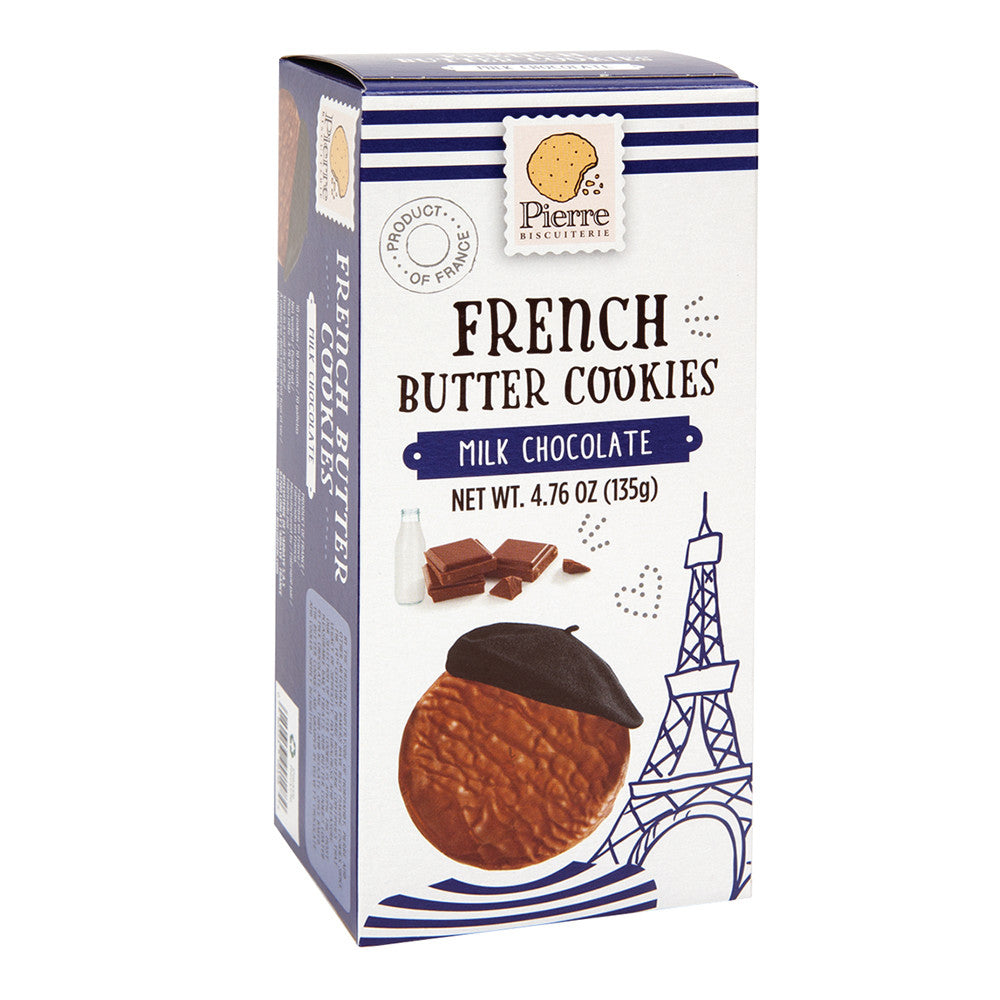 Wholesale Pierre French Butter Cookies Coated In Milk Chocolate 4.76 Oz Box-12ct Case Bulk