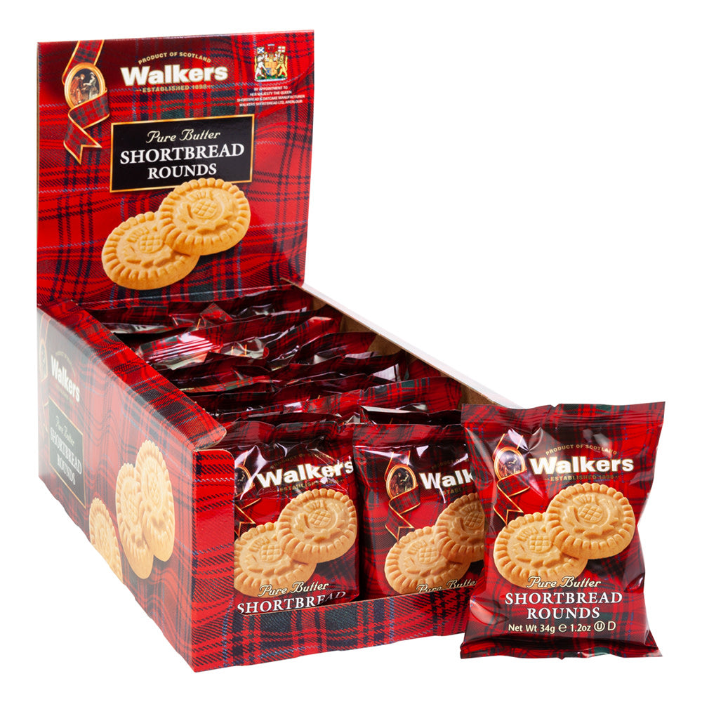 Wholesale Walkers Shortbread Rounds Twin Pack 1.2 Oz- Bulk