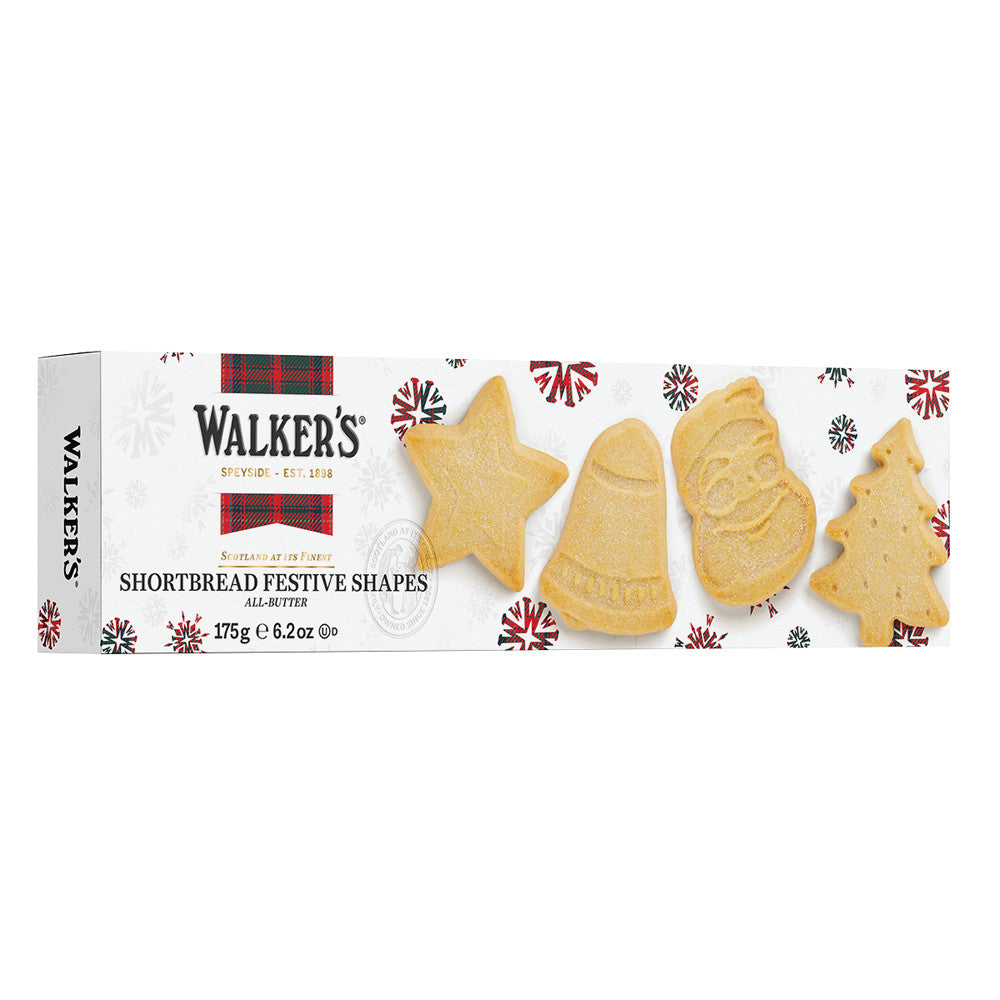 Wholesale Walkers Festive Shapes Shortbread Cookies 6.2 Oz Box- Bulk