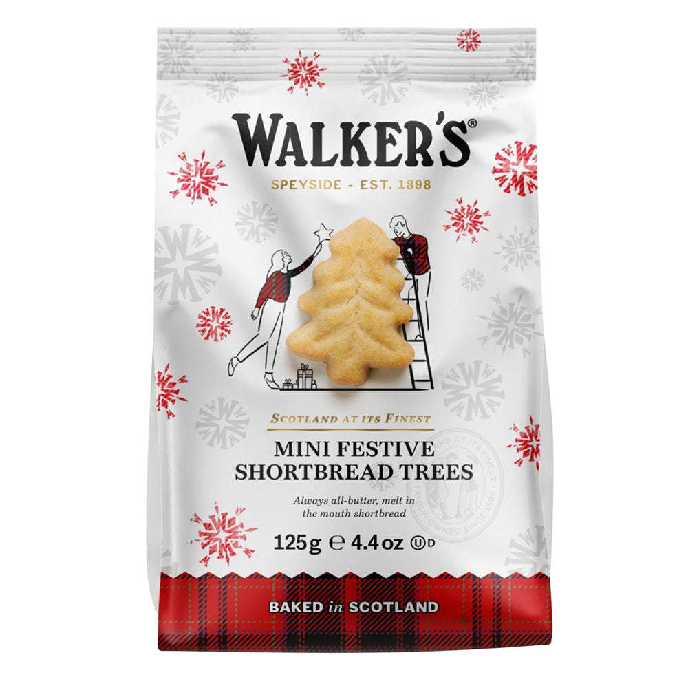 Wholesale Walker’S Mini Festive Shortbread Trees 4.4 Oz Bag-12ct Case Bulk