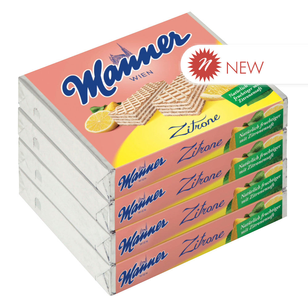 Wholesale Manner - Wafers Lemon(4Ct) - 10.6Oz-16ct Case Bulk