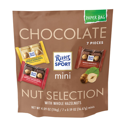 Wholesale Ritter Sport Mini 7 Piece Nut Selection 4.12 Oz Pouch- Bulk