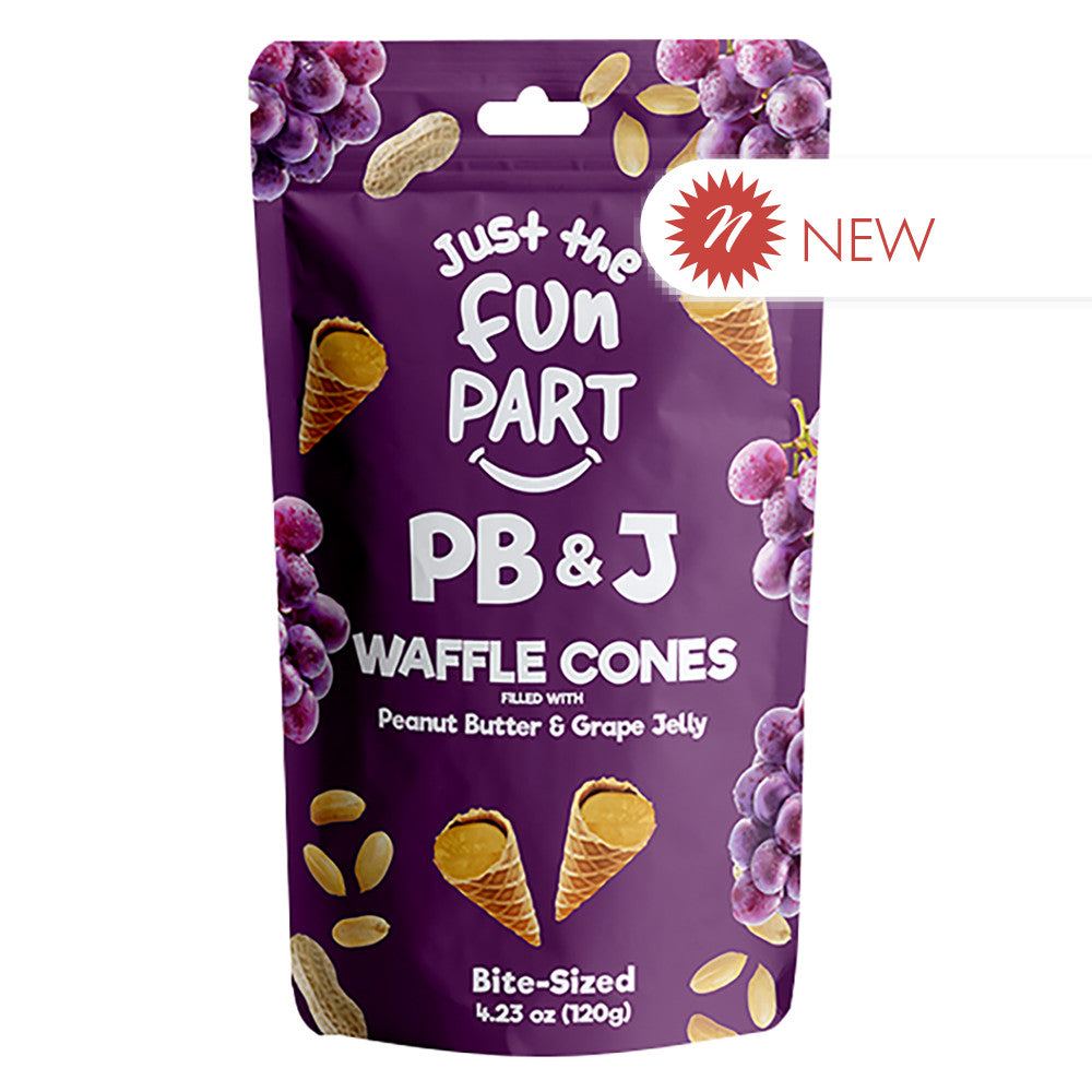 Wholesale Just The Fun Part - Mini Cones Pb&Grape - 4.23Oz - Pk6- Bulk