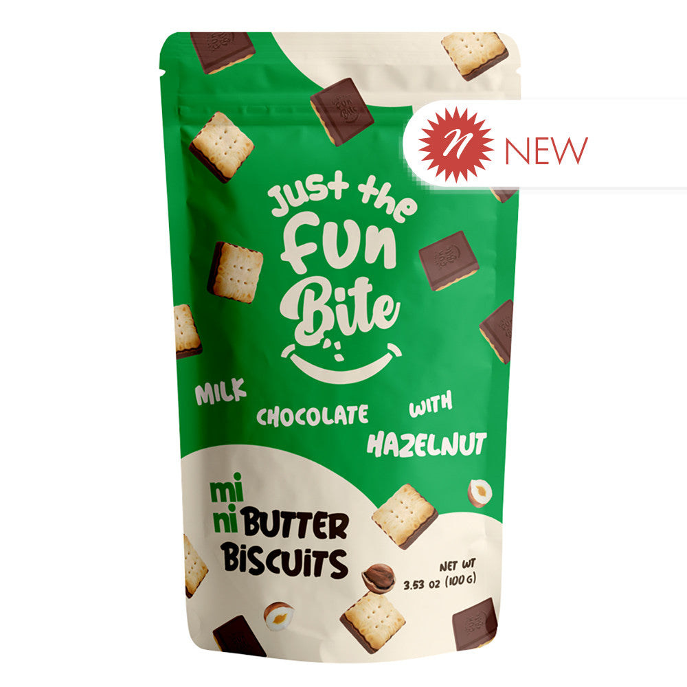 Wholesale Just The Fun Bite - Mini Biscuit - Hazelnut - 3.53Oz-6ct Case Bulk