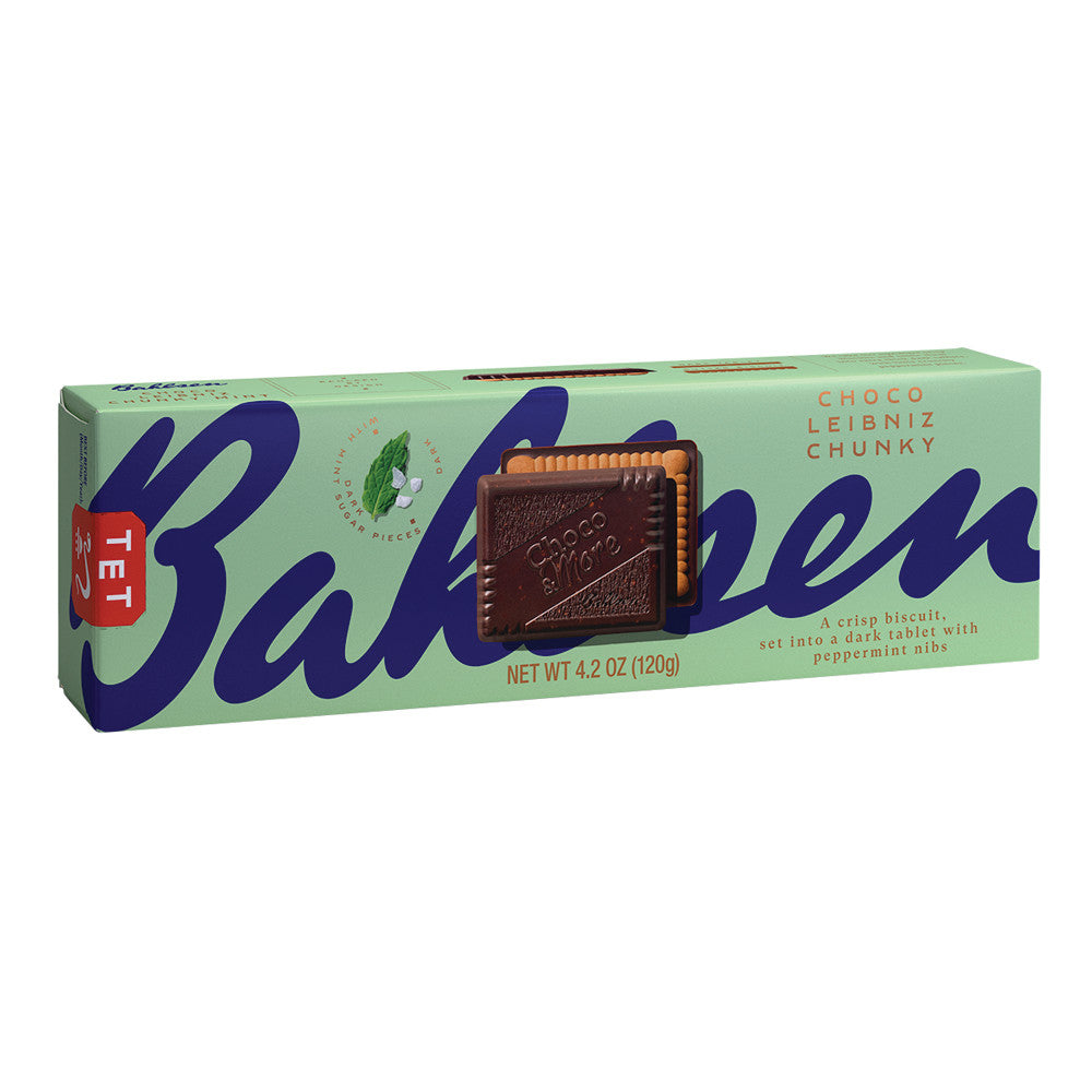 Wholesale Bahlsen Chocolate Leibniz Chunky Mint 4.2 Oz Box-12ct Case Bulk