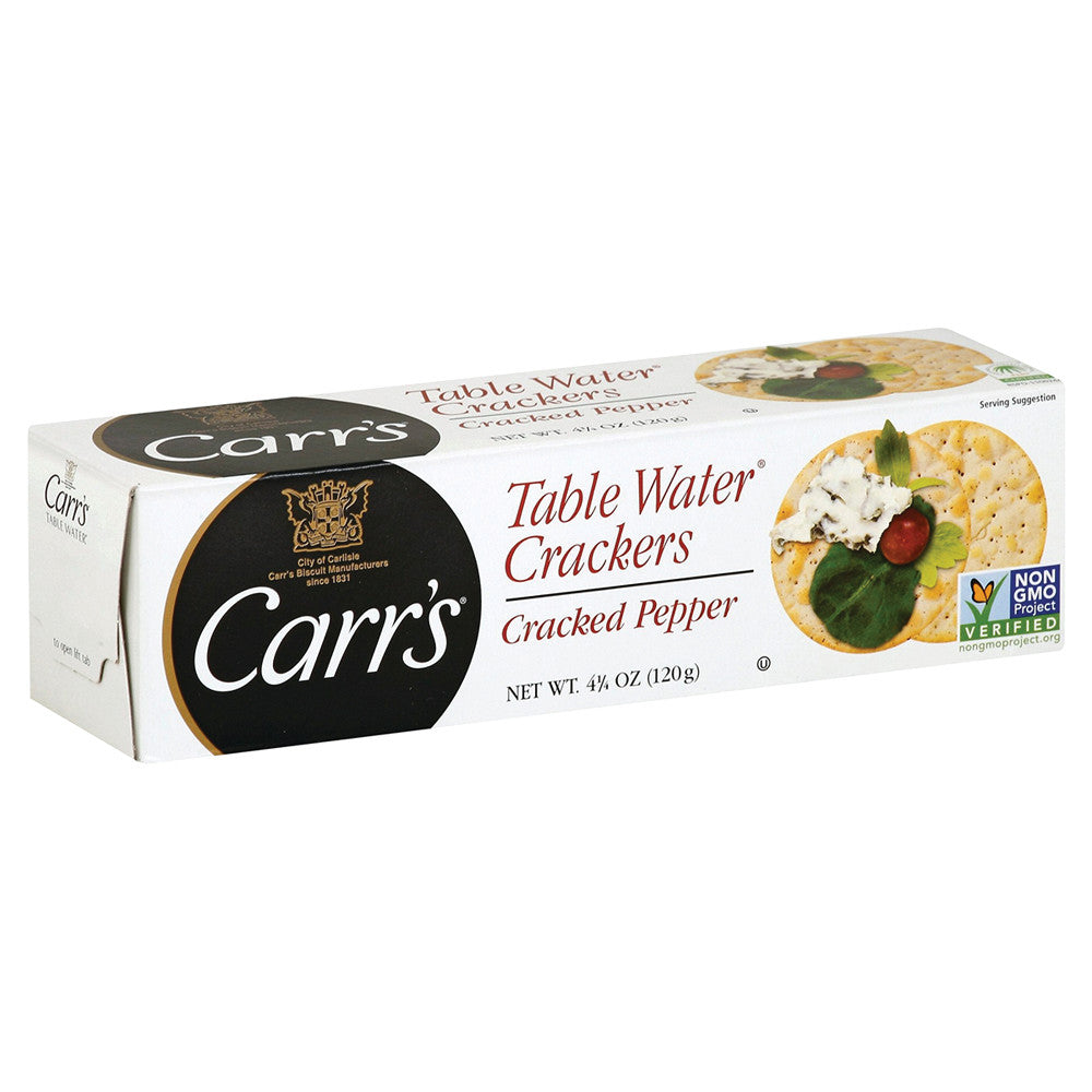 Carr'S Cracked Pepper Table Water Crackers 4.25 Oz Box
