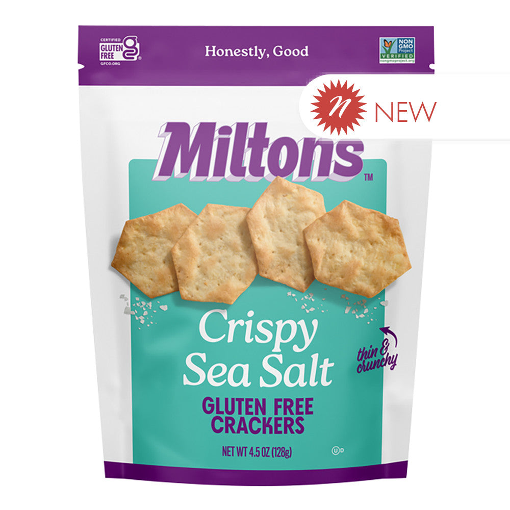 Wholesale Milton'S - Gluten Free Crispy Sea Salt Crackers 4.5Oz-12ct Case Bulk