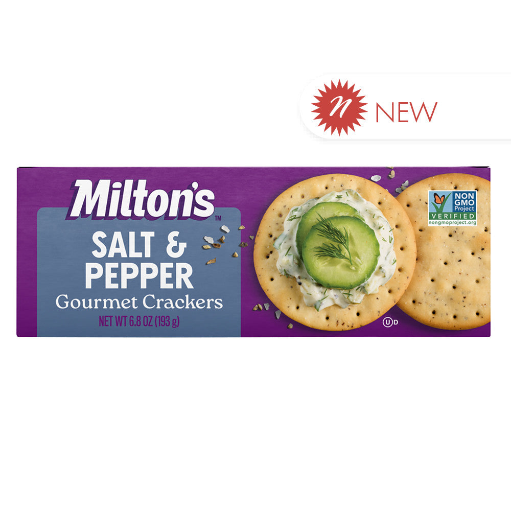 Wholesale Milton'S - Salt & Pepper Crackers - 6.8Oz-8ct Case Bulk