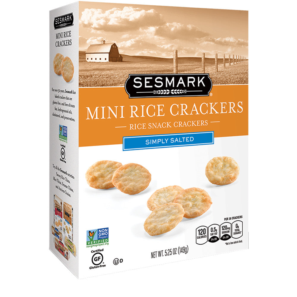 Wholesale Sesmark Lightly Salted Mini Crackers 5.25 Oz Box-6ct Case Bulk