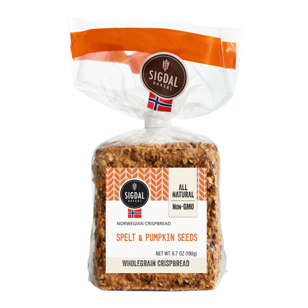 Wholesale Sigdal Spelt And Pumpkin Seeds Crispbread 8.29 Oz- Bulk