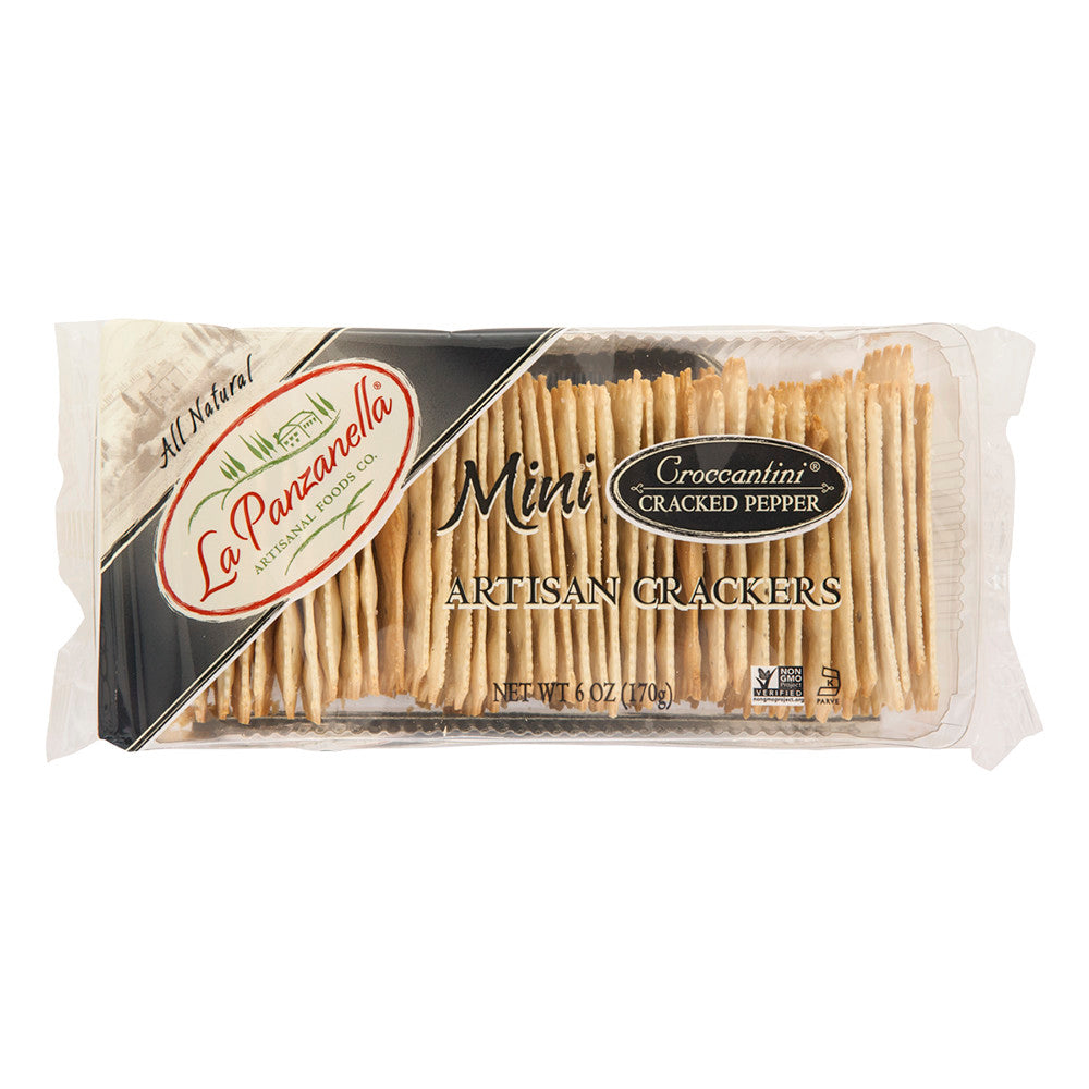 Wholesale La Panzanella Cracker Pepper Mini Croccantini 6 Oz Tray Pack- Bulk