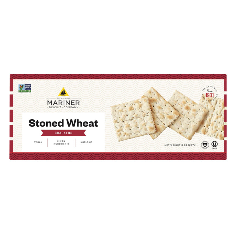 Wholesale Venus Mariner Stoned Wheat Original Crackers 8.0 Oz Box-12ct Case Bulk