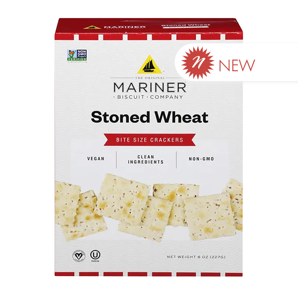 Wholesale Venus Mariner Bite Size Cracker Stoned Wheat 8 Oz Box-12ct Case Bulk