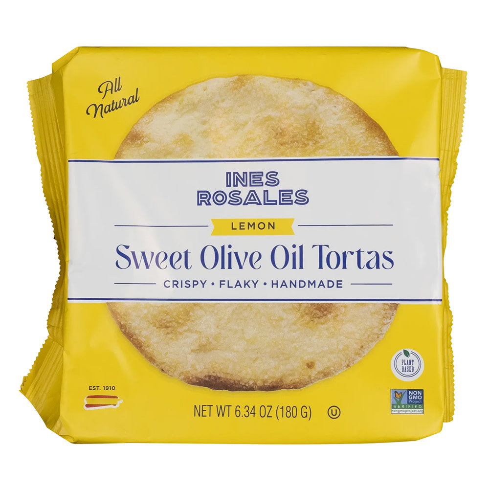 Wholesale Ines Rosales Lemon Sweet Olive Oil Tortas 6.34 Oz-10ct Case Bulk