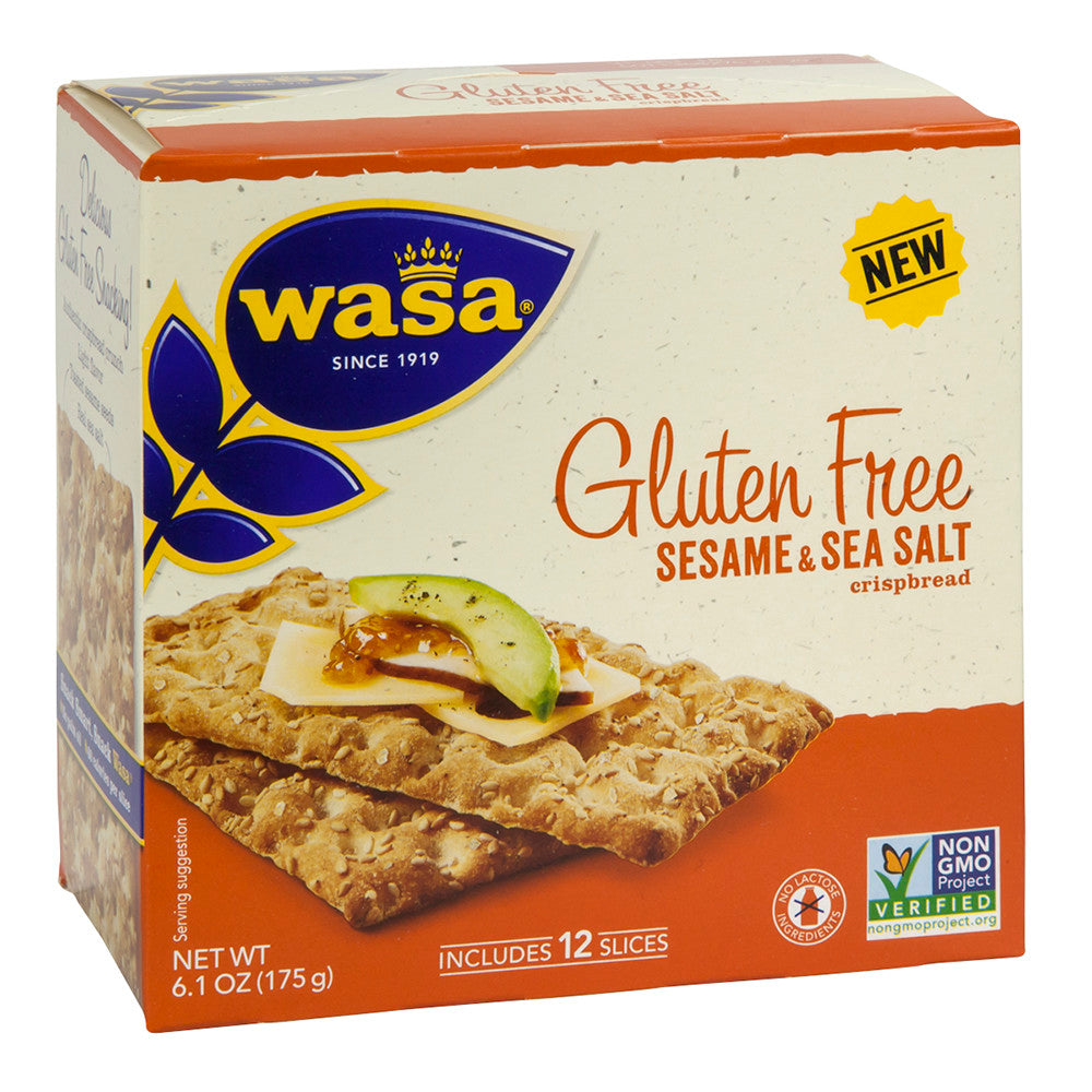 Wholesale Wasa Gluten Free Sesame And Sea Salt Crispbread 6.1 Oz Box-10ct Case Bulk