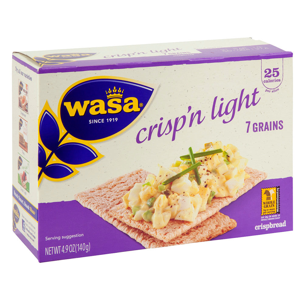 Wholesale Wasa Crisp'N Light 7 Grain Crispbread 4.9 Oz Box-10ct Case Bulk