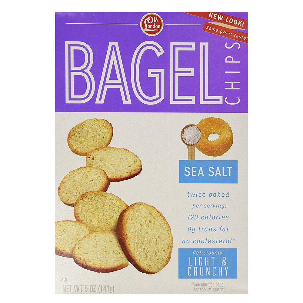 Wholesale Old London Sea Salt Bagel Chips 5 Oz Box-12ct Case Bulk