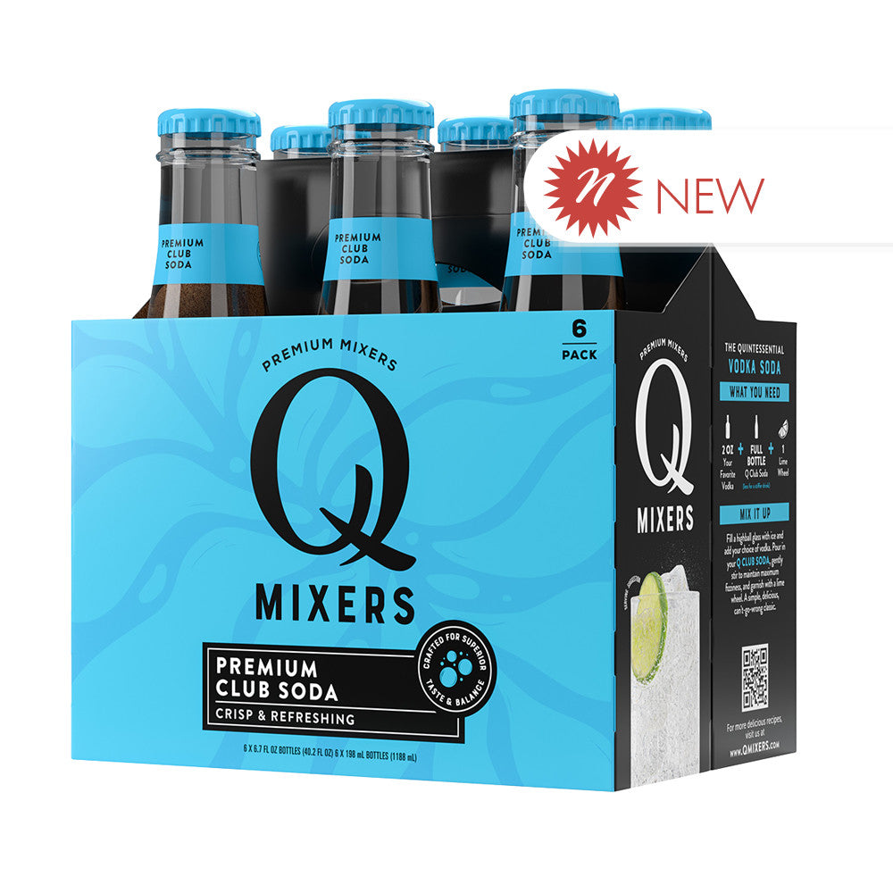 Wholesale Q Mixers - Club Soda - Bottle (4Pk - 6Ct) - 6.7Oz-24ct Case Bulk