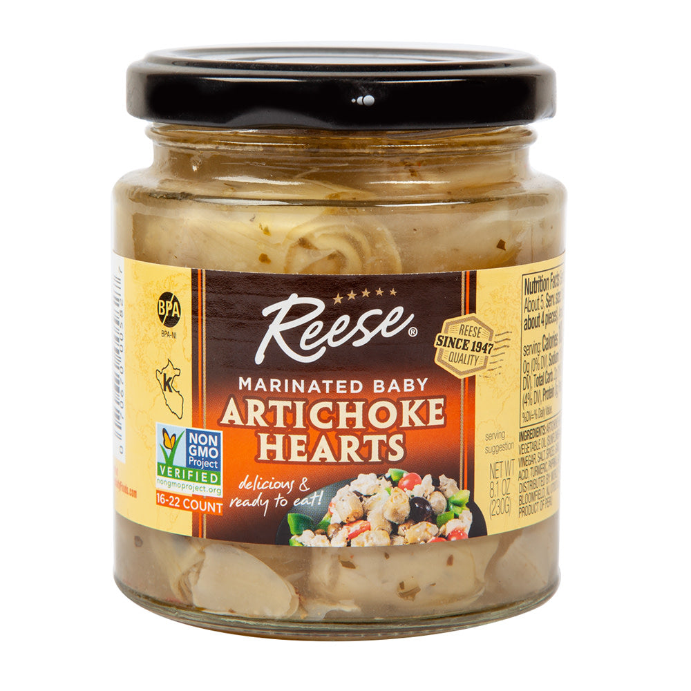 Wholesale Reese Marinated Baby Artichoke Hearts 8.1 Oz Jar-12ct Case Bulk