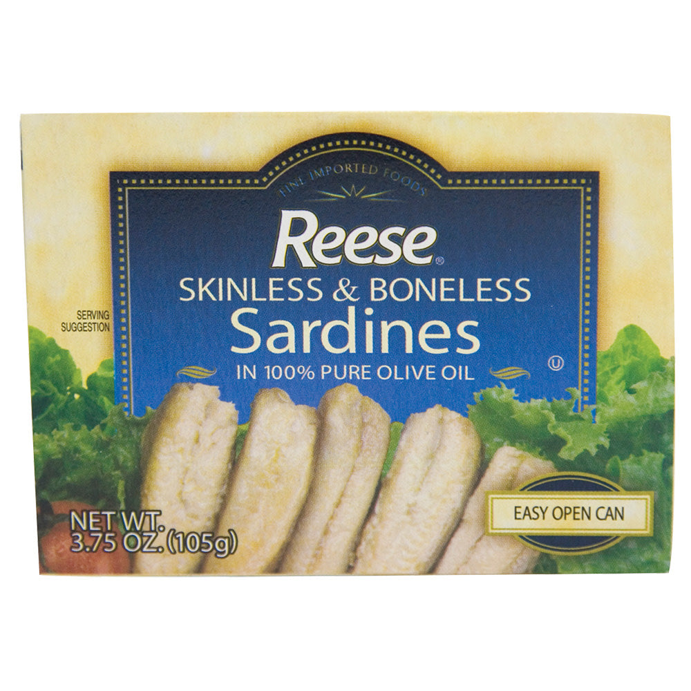 Wholesale Reese Skinless And Boneless Sardines In Olive Oil 3.75 Oz- Bulk