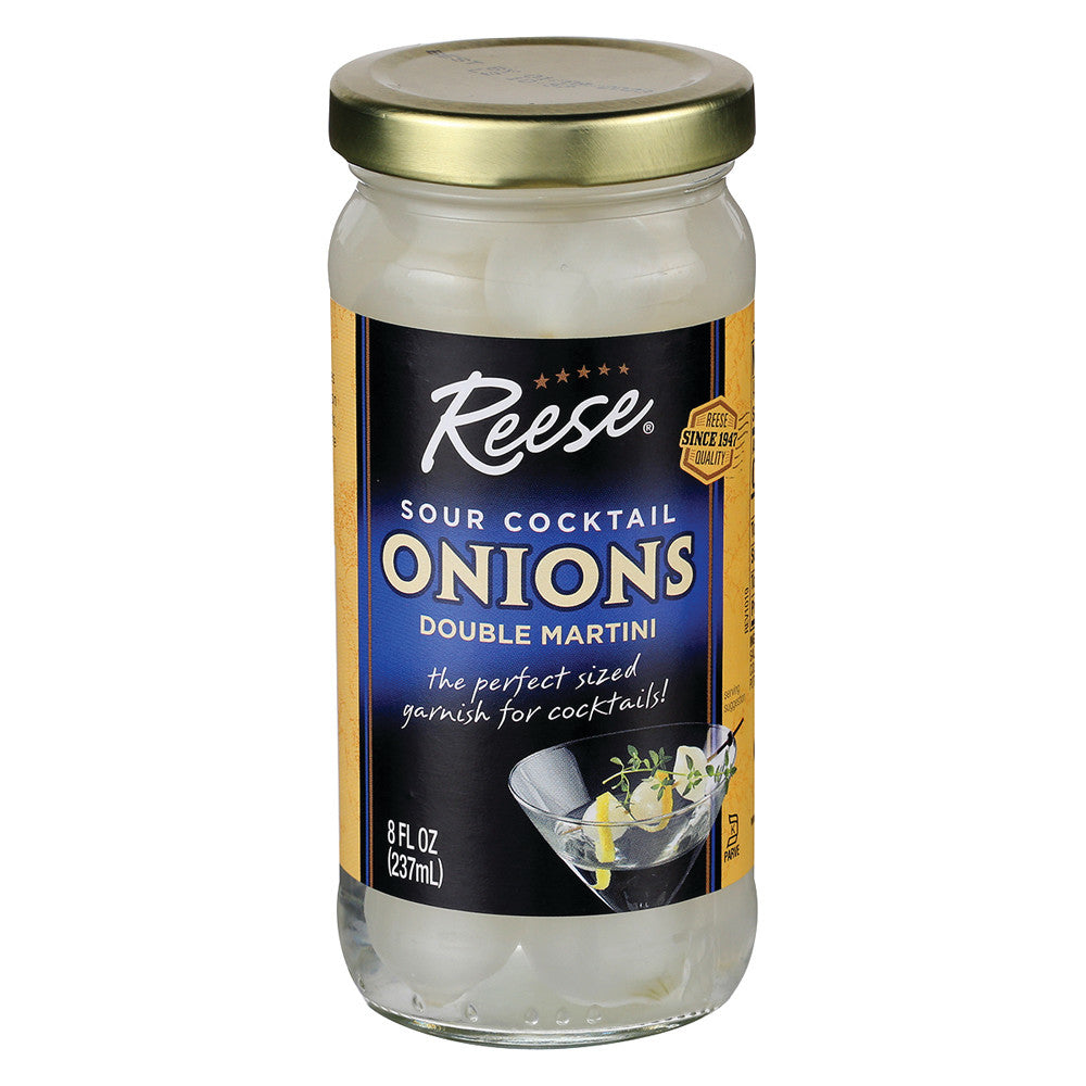 Wholesale Reese Double Martini Sour Cocktail Onions 8 Oz Jar- Bulk