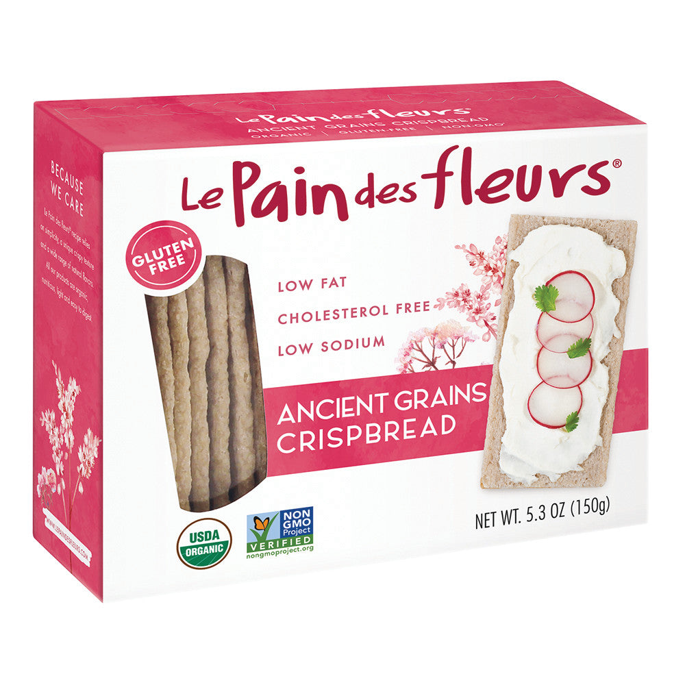 Wholesale Le Pain Des Fleurs Ancient Grains Crispbread 4.4 Oz Box- Bulk