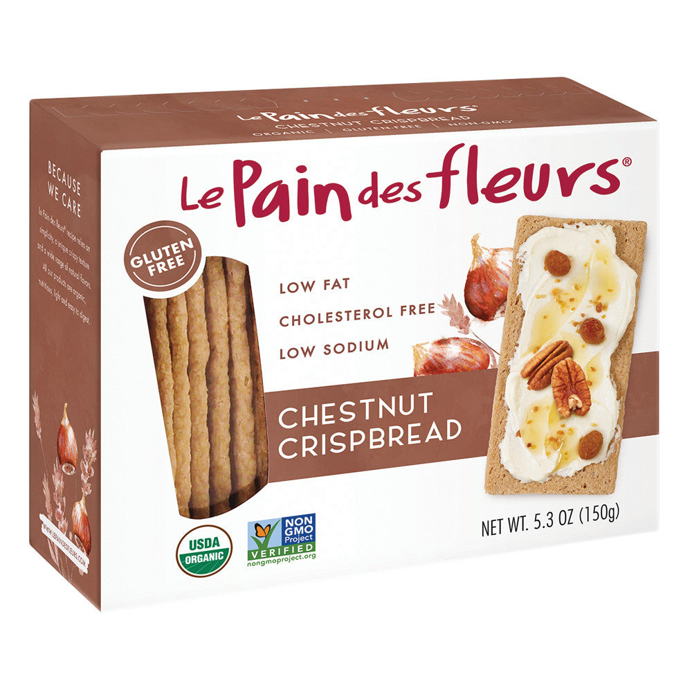 Wholesale Le Pain Des Fleurs Chestnut Crispbread 4.4 Oz Box-6ct Case Bulk