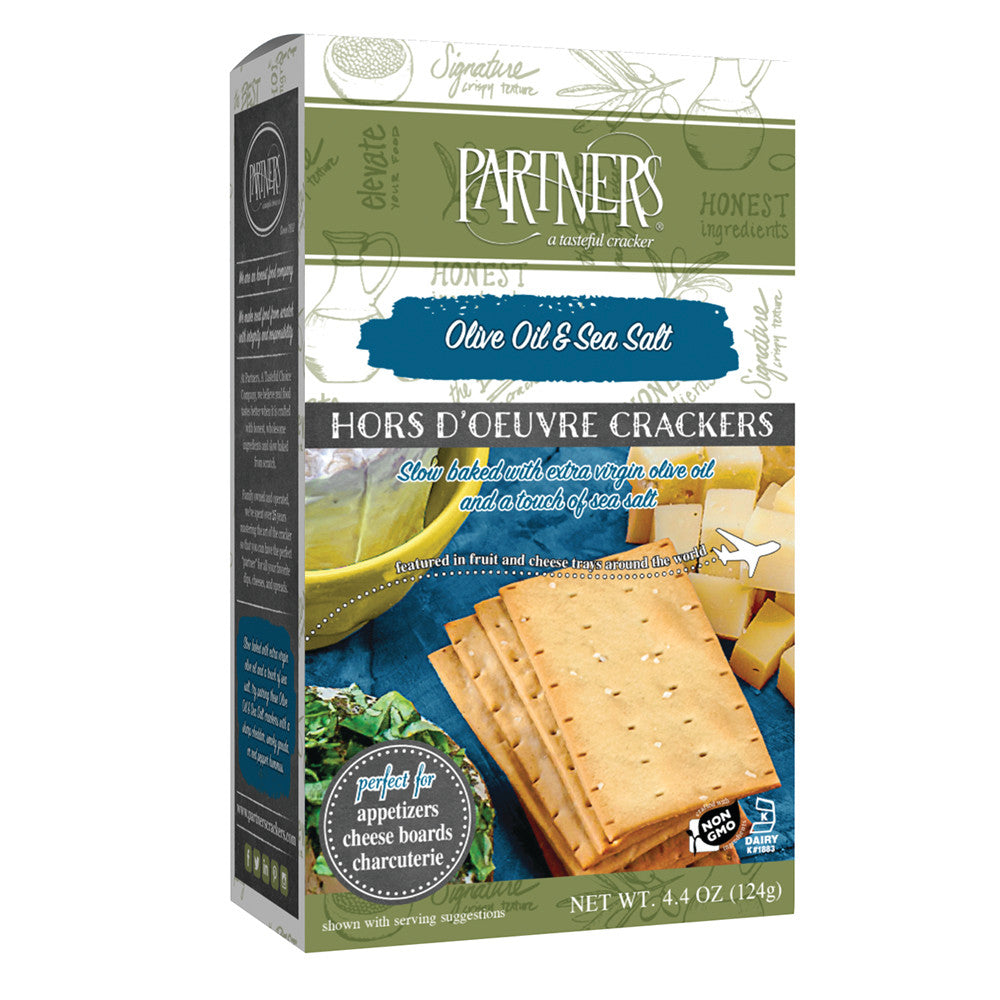 Wholesale Partners Olive Oil & Sea Salt Hors Doeuvre Crackers 4.4 Oz Box- Bulk