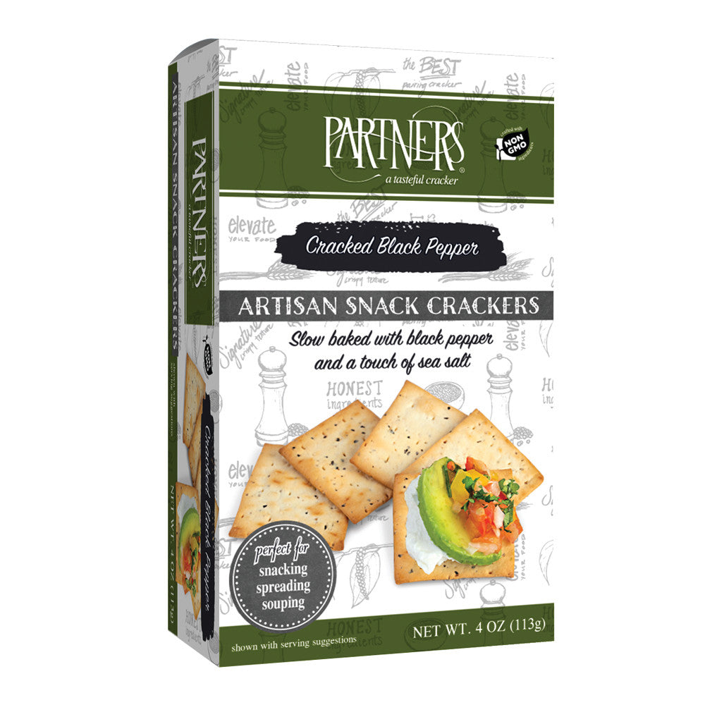 Wholesale Partners Classic All Natural Black Pepper Crackers 4 Oz Box-6ct Case Bulk