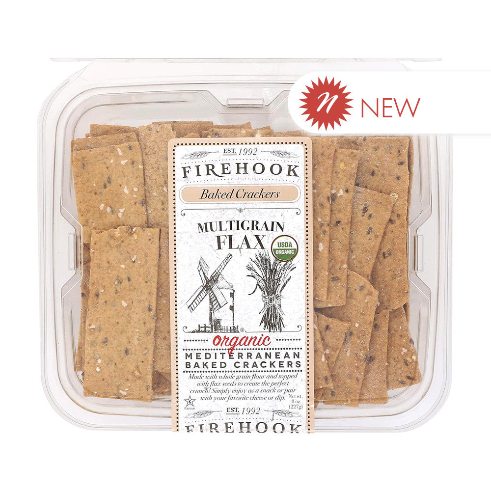 Wholesale Firehook Crackers - Multigrain Flax - 8Oz-12ct Case Bulk